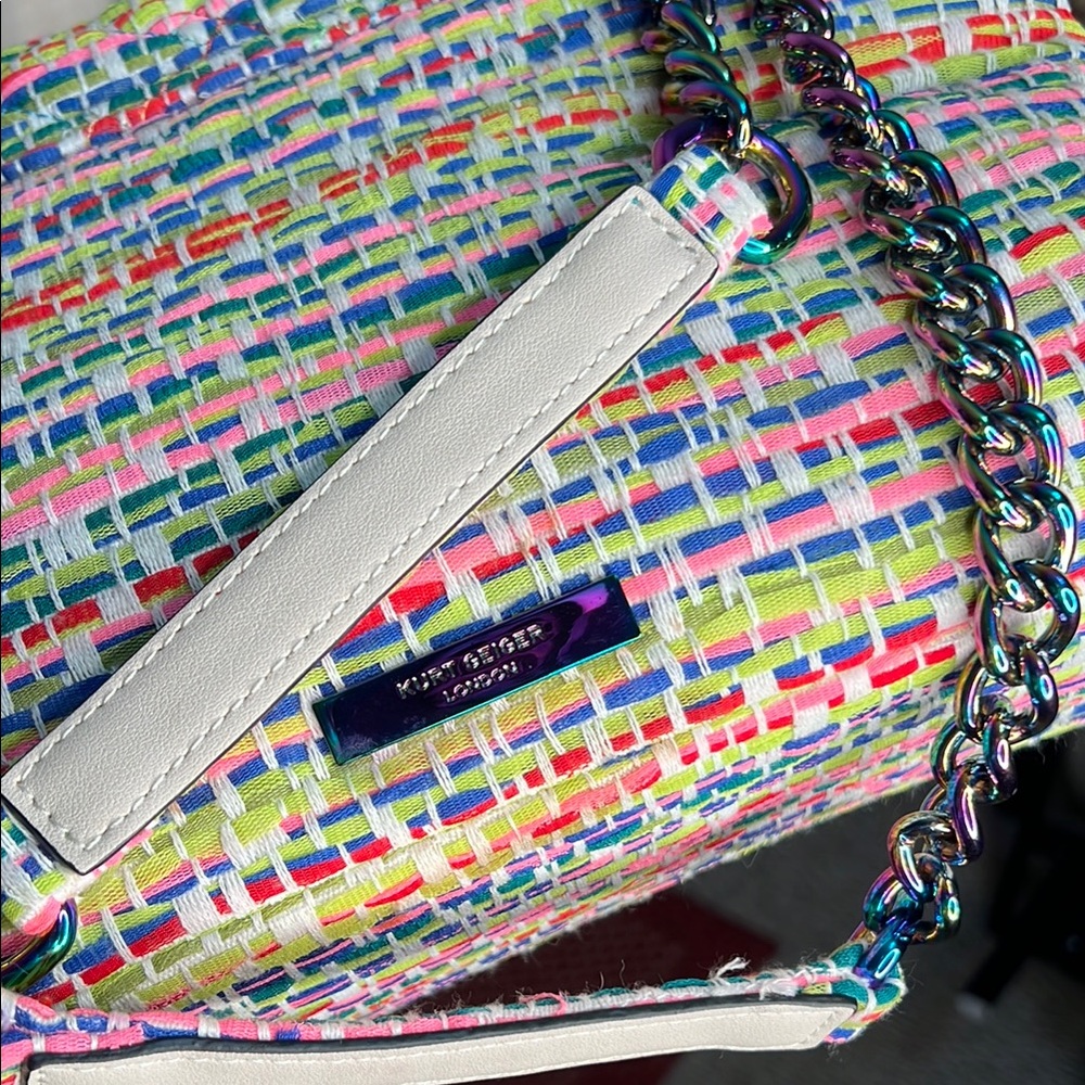 Kurt Geiger London Large Kensington Multicolor Quilted Women's Bag - Picture 4 of 6